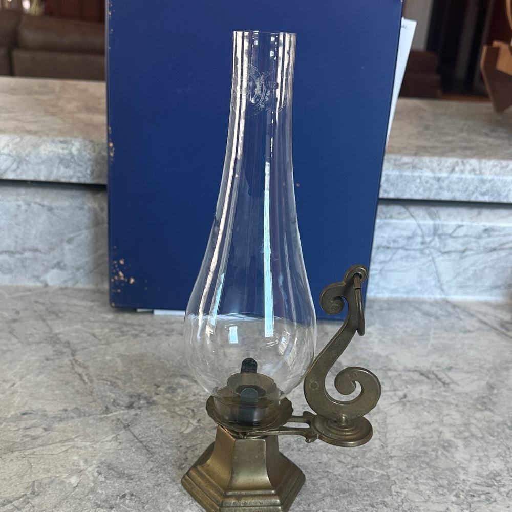 Vintage brass candle lamp